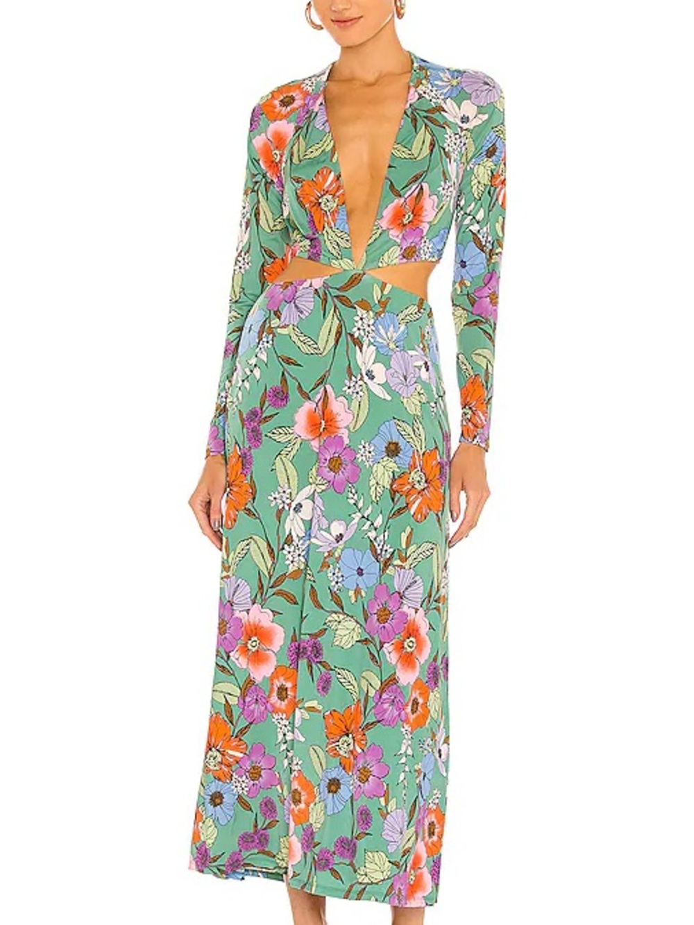 AFRM Assi Dress in Green Vintage Floral